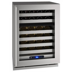 24 Inch Dual Zone Wine Refrigerator - Stainless Frame with Field Reversible Hinges view