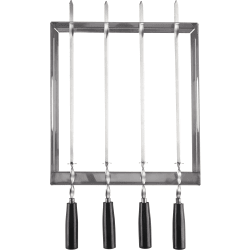 PRO Series Stainless Steel Rotating Skewer Rack: Pack of 4 - PRO Series Stainless Steel Rotating Skewer Rack view