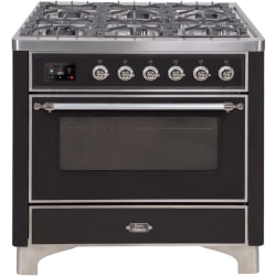 36 Inch Freestanding Dual Fuel Gas Range - 36 Inch Glossy Black Natural Gas Freestanding Range view