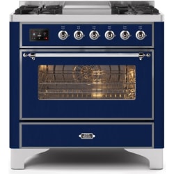 36 Inch Freestanding Dual Fuel Gas Range - 36 Inch Midnight Blue Natural Gas Freestanding Range view