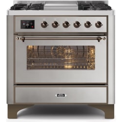 36 Inch Freestanding Dual Fuel Gas Range - 36 Inch Stainless Steel Natural Gas Freestanding Range view