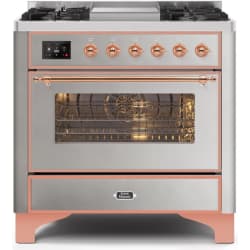 36 Inch Freestanding Dual Fuel Gas Range - 36 Inch Stainless Steel Natural Gas Freestanding Range view