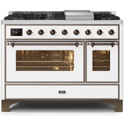 48 Inch Freestanding Dual Fuel Range - 48 Inch White Natural Gas Freestanding Range view