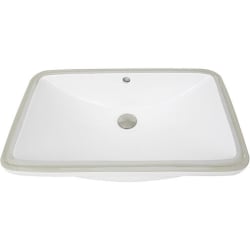 23.5 Inch Rectangular Undermount Ceramic Vanity Sink - UM2112W_Front View view