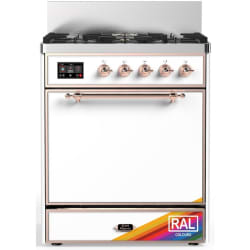 30 Inch Freestanding Dual Fuel Range  - 30 inch Dual Fuel Range with 5 Black Brass Burners view