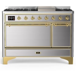 48 Inch Freestanding Solid Door Dual Fuel Range  - 48 Inch Freestanding Dual Fuel Range view