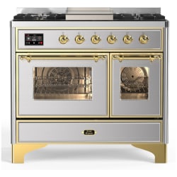 40 Inch Freestanding Dual Fuel Range  - 40 Inch Dual Fuel Range with 6 Sealed Burners, Griddle view