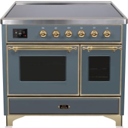 40 Inch Freestanding Induction Range  - 40 Inch Blue Grey Color Freestanding Range view