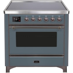36 Inch Freestanding Electric Induction Range - 36 Inch Blue Grey Freestanding Range view