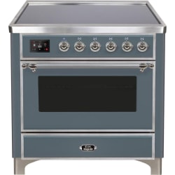 36 Inch Freestanding Electric Induction Range  - 36 Inch Blue Grey Freestanding Range view