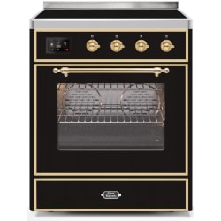 30 Inch Freestanding Induction Range  - 30 Inch Glossy Black Freestanding Induction Range view