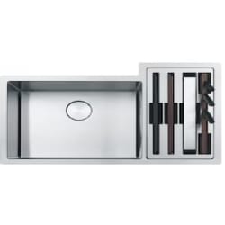 35.19 Inch Undermounted Double Bowl Kitchen Sink Workstation  - Culinary Center Sink view
