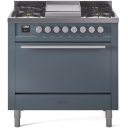 36 Inch Freestanding Dual Fuel Range (Solid Door)  - 36 Inch Freestanding Dual Fuel Range in Front View view