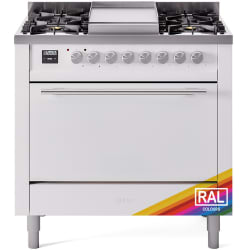 36 Inch Freestanding Dual Fuel Range (Solid Door)  - 36 Inch Solid Door Freestanding Dual Fuel Range with 6 Sealed Burner view