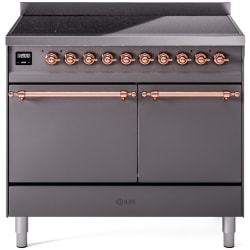 40 Inch Freestanding Induction Range  - 40 Inch Solid Door Freestanding Induction Range in Copper Trim with 6 Elements view