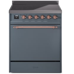 30 Inch Freestanding Induction Range  - 30 Inch Solid Door Freestanding Induction Range in Copper Trim with 4 Elements view