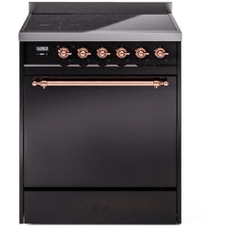 30 Inch Freestanding Induction Range  - 30 Inch Solid Door Freestanding Induction Range in Copper Trim with 4 Elements view