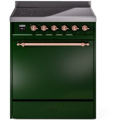 30 Inch Freestanding Induction Range  - 30 Inch Solid Door Freestanding Induction Range in Copper Trim with 4 Elements view