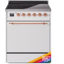 30 Inch Freestanding Induction Range  - 30 Inch Solid Door Freestanding Induction Range in Copper Trim with 4 Elements view