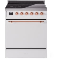 30 Inch Freestanding Induction Range  - 30 Inch Solid Door Freestanding Induction Range in Copper Trim with 4 Elements view