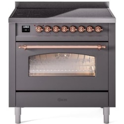 36 Inch Freestanding Induction Range - 36 Inch Freestanding Electric Induction Range in Front View view