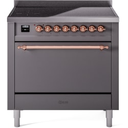 36 Inch Freestanding Induction Range  - 36 Inch Solid Door Freestanding Induction Range in Copper Trim with 6 Elements view