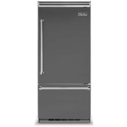 36 Inch Bottom-Freezer Right Hinge Colored Door Panel: Damascus Gray - Door Panel view