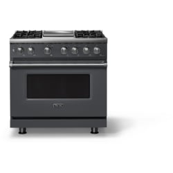 36 Inch Freestanding Dual Fuel Range  - 36"W. Dual Fuel Range; Four Burners with Griddle view