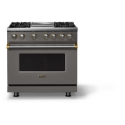 36 Inch Freestanding Dual Fuel Range  - 36"W. Dual Fuel Range; Four Burners with Griddle view