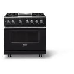 36 Inch Freestanding Dual Fuel Range  - 36"W. Dual Fuel Range; Four Burners with Griddle view