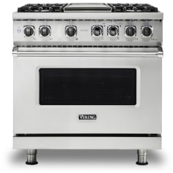 36 Inch Freestanding Professional Dual Fuel Range  - 5 Series 36" Dual Fuel Range in Front View view