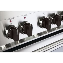 Color Knob Set for Designer Single Oven Dual Fuel Range - Black - Knob Set view