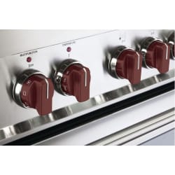Color Knob Set for Designer Single Oven Dual Fuel Range - Burgundy - Knob Set view