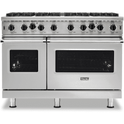 48 Inch Freestanding Gas Range  - 48 Inch Freestanding Gas Range with 8 Open Burners in Front View view