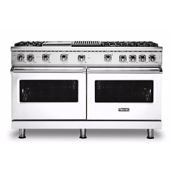 60 Inch Freestanding Gas Range - White Front View view