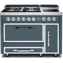 48 Inch Freestanding Dual Fuel Range  - 48 Inch Freestanding Gas Range with 4 Sealed Burners and Induction Element Burner view