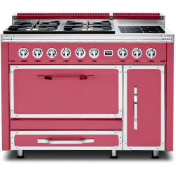 48 Inch Freestanding Dual Fuel Range  - 48 Inch Freestanding Gas Range with 4 Sealed Burners and Induction Element Burner view