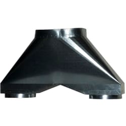 EP Multi-Blower Transition 12 Inch Round Duct for Wall Mount Range Hoods - Front View view