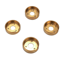 Set of 4 Range Brass Knob Bezels, Oven - Set of 4 Range Brass Knob Bezels, Oven view