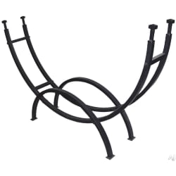 Contemporary Black Log Rack - Feature View view