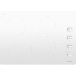 30 Inch Electric Cooktop - White view