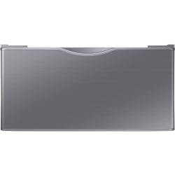 27 Inch Pedestal for Smart Front Load Washer and Dryer: Platinum - Front View view