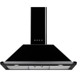 36 Inch Wall Mount Chimney Range Hood - Black view