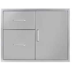 30 Inch Access Door, Double Drawer Combo  - 30 Inch 304 Stainless Steel Access Door & Double Drawer Combo view