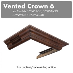Vented Crown Molding Profile 6 for Wall Mount Range Hood - Crown Molding view