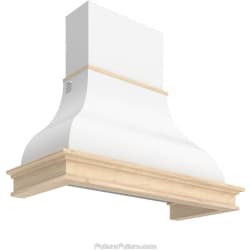Wall Mount Range Hood  - 48 Inch Country Wall Mount Range Hood in Angled View view