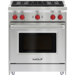 30 Inch Pro-Style Freestanding Gas Range  - Wolf 30 Inch Gas Range view