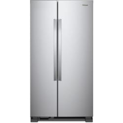 36 Inch Freestanding Side by Side Refrigerator - Monochromatic Stainless Steel view
