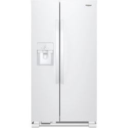 36 Inch Freestanding Side by Side Refrigerator  - White Front view