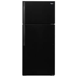 28 Inch Top Freezer Refrigerator - Front View -Black view